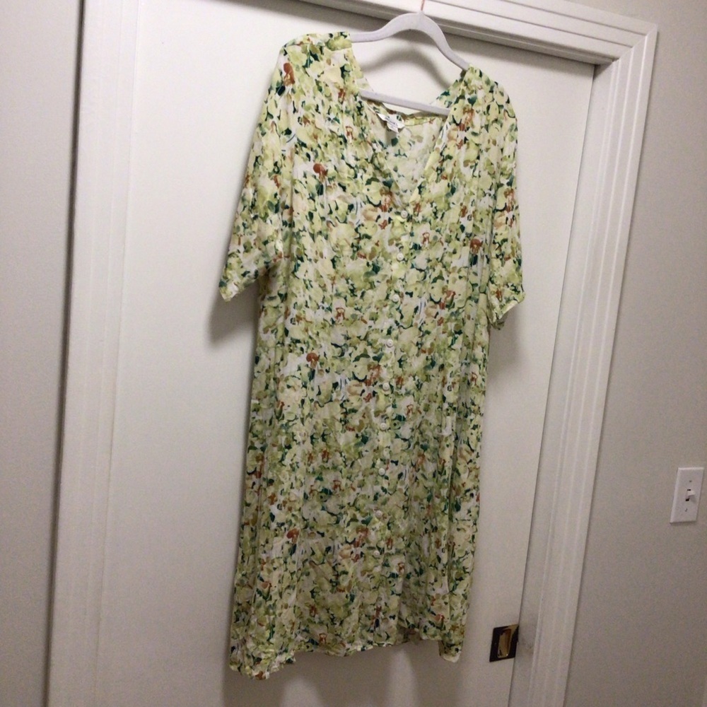 Womens Monki Floral Print Button Down Dress